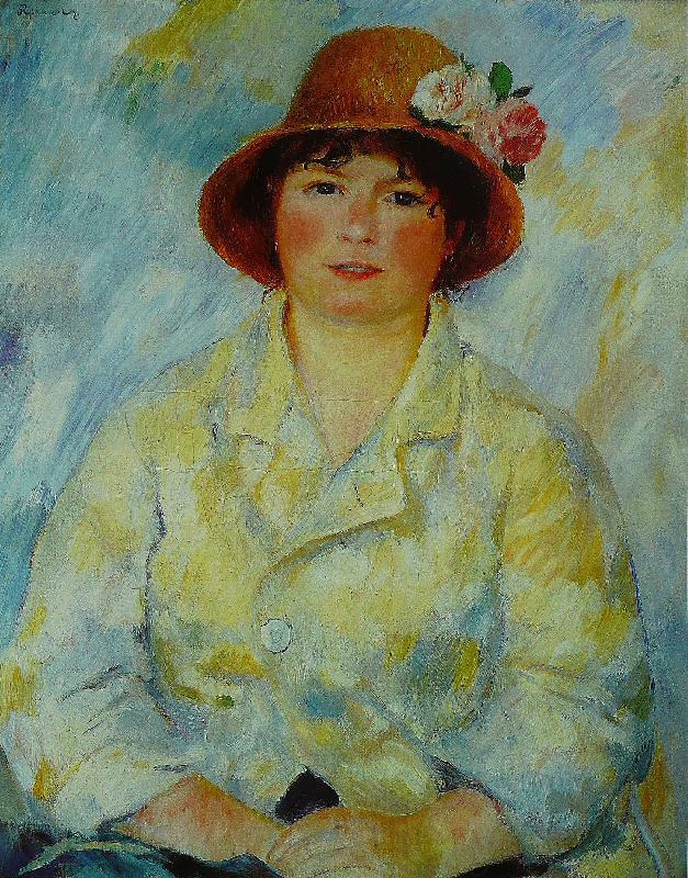 Pierre Auguste Renoir Portrait of Madame Renoir Norge oil painting art